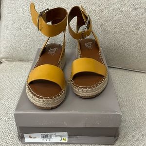 Size 8 Franco Sarto yellow Marona espadrilles